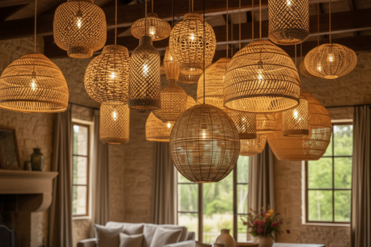 Lámparas en Rattan: La Calidez que Emana de lo Artesanal
