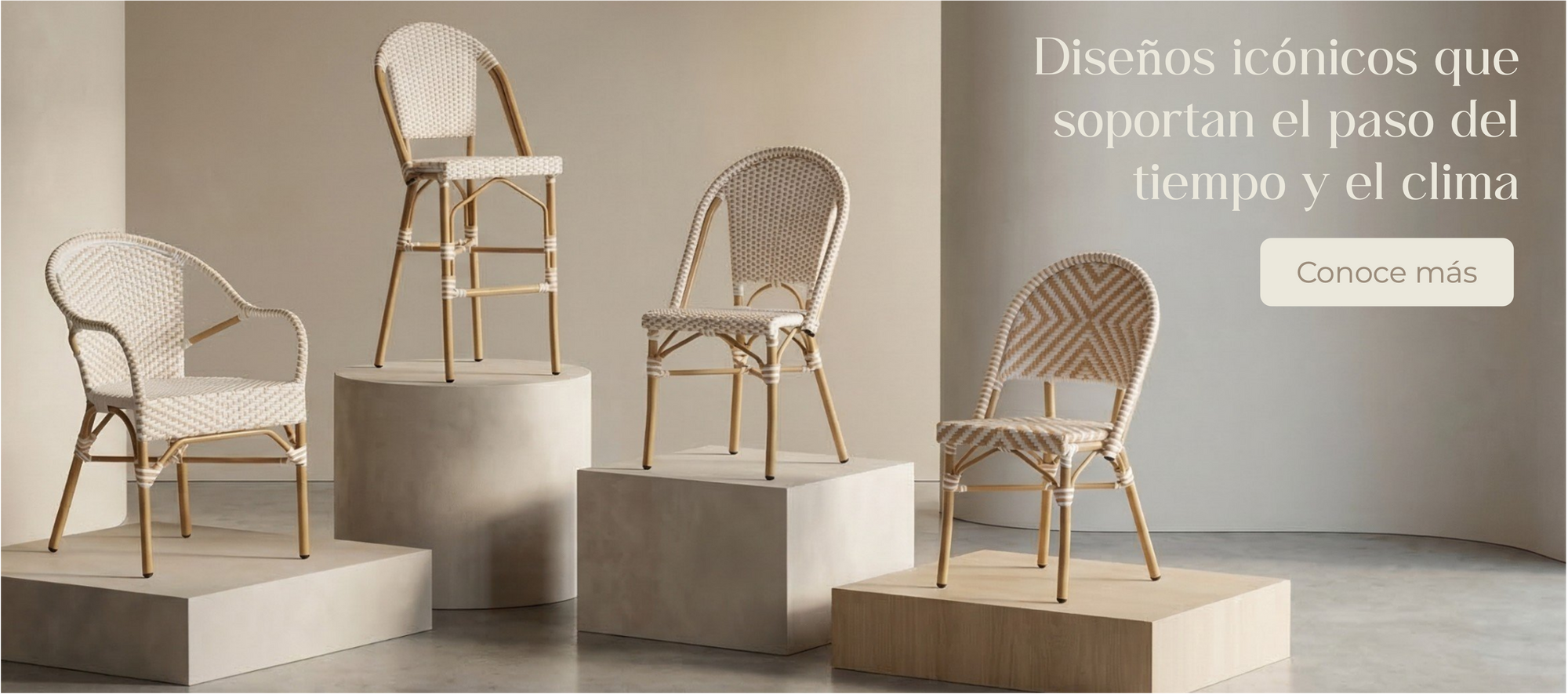 Sillas de aluminio Galería Rattan